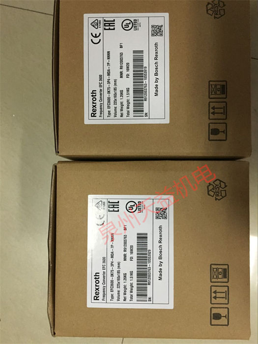 天益机电 力士乐工业产品"R911311158 RKL4339 006.9 2" "0811104113 ZDBT-XP2-10 315" "EFC3600-0K75-3P4-MDA-7P-NNNN"