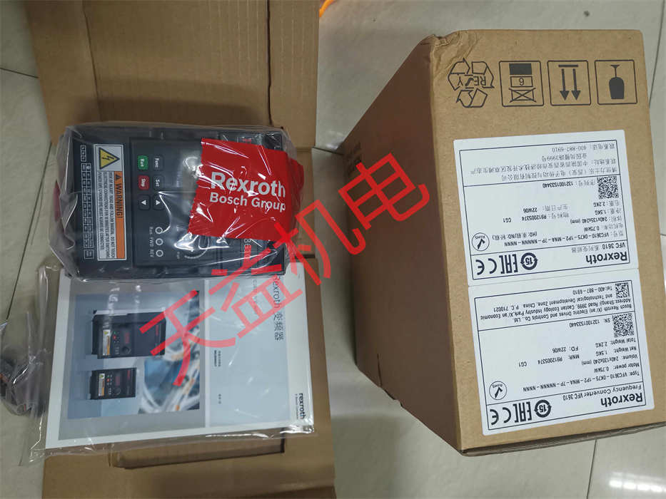 天益机电力士乐工业产品"PV7-1A 63-71RE07MC0-16" "VFC3610-OK75-1P2-MNA-7P-NNNNN-NNNN" "Z3DR6VP2-10 200MSV" "R9012